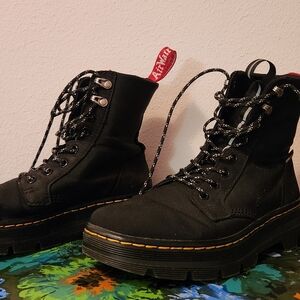 Dr. Martens Herschel Combs II Jadon Canvas Platform Boots in Black
